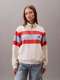 Calvin Klein Jeans Блуза RUGBY JERSEY 1/4 ZIP STRIPE TO