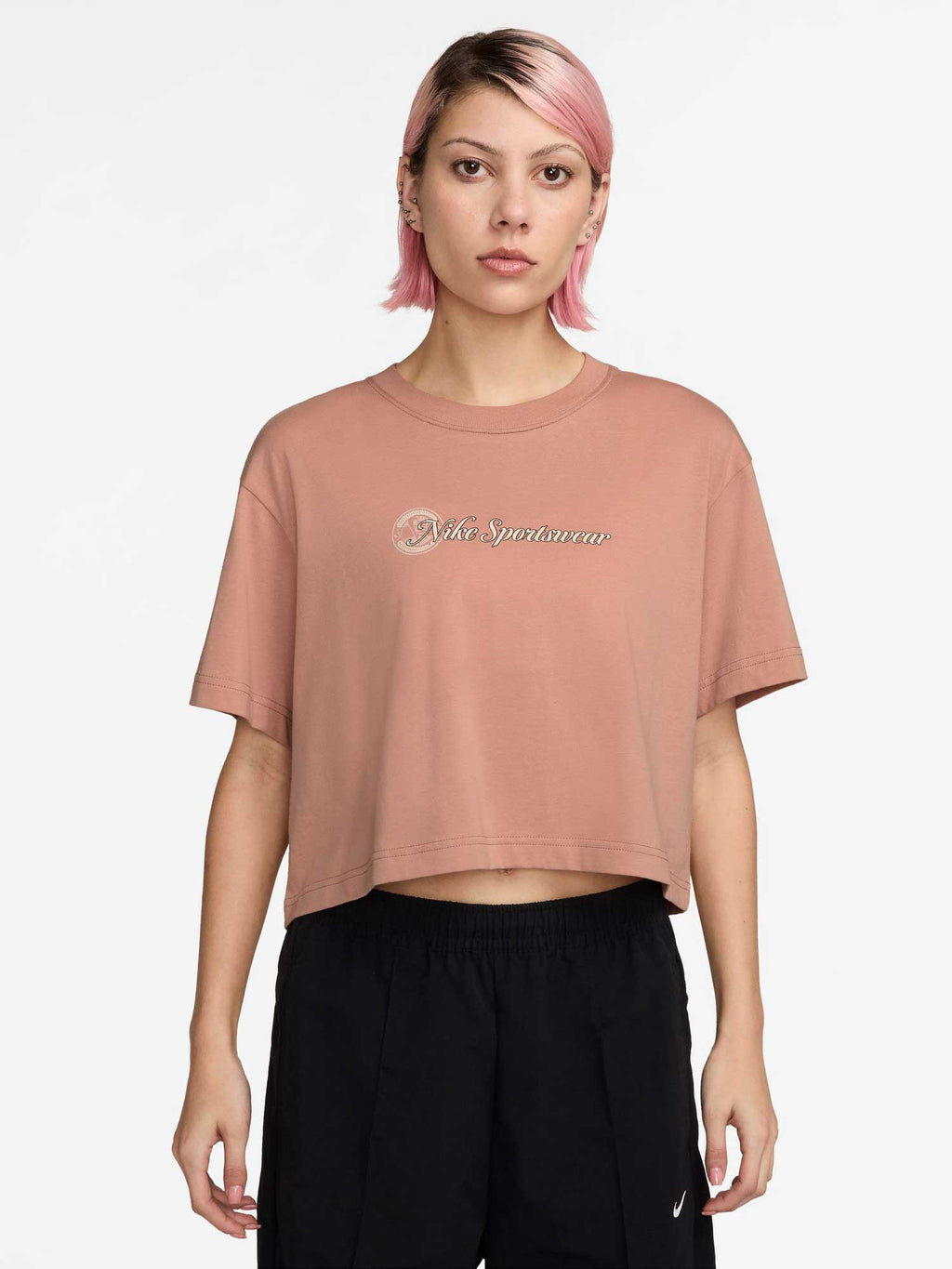 NIKE Тениска W NSW CLUB SS CROP TEE CC