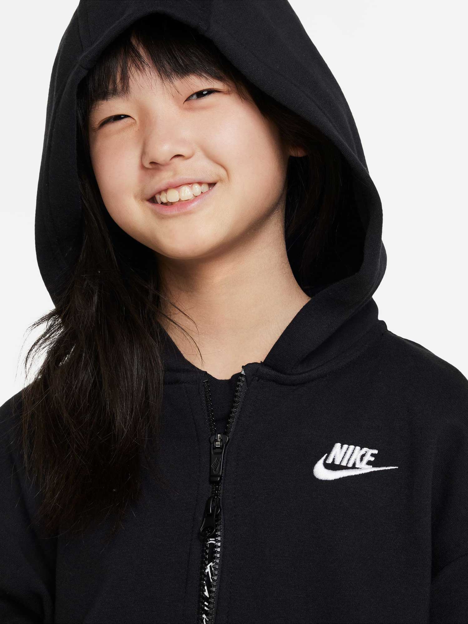 NIKE Суитшърт G NSW CLUB FLC OVRSZD FZ LBR