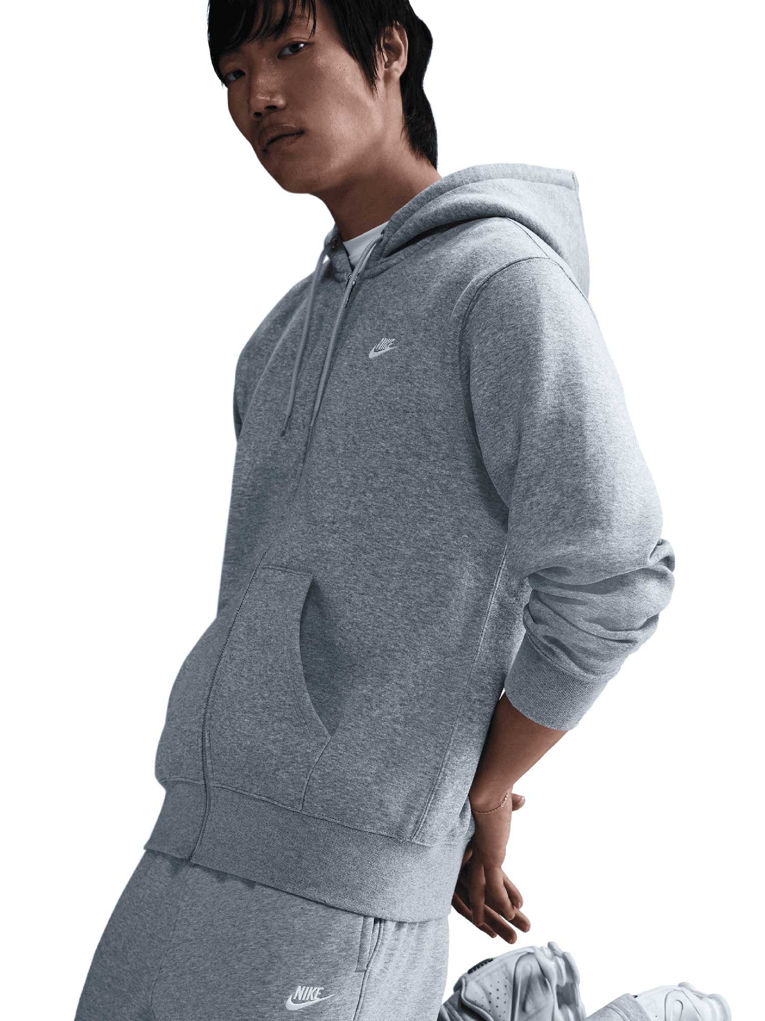 NIKE Суитшърт M NK CLUB BB FZ HOODIE