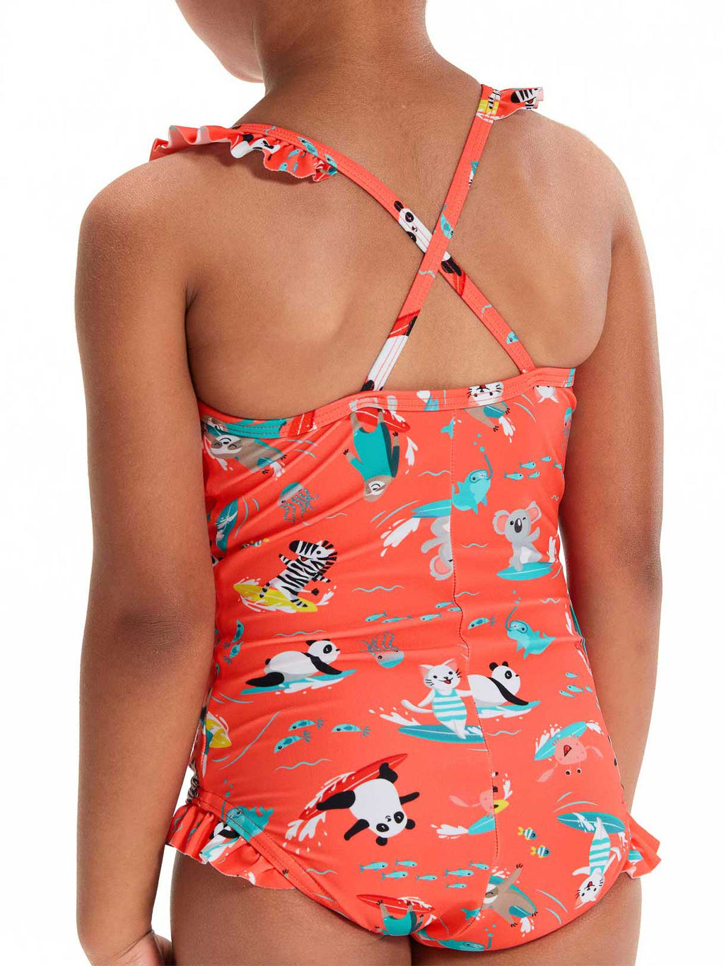 SPEEDO Цял бански GIRLS PLASTISOL PLACEMENT MUSCLEBACK