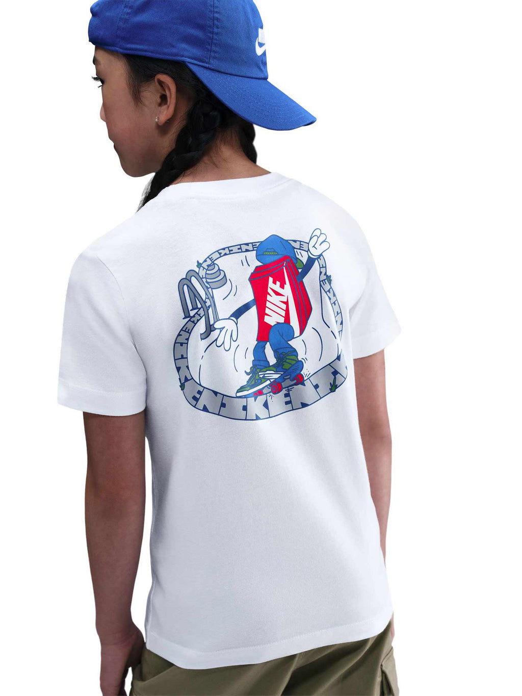 NIKE Тениска K NSW TEE BOXY SMITH