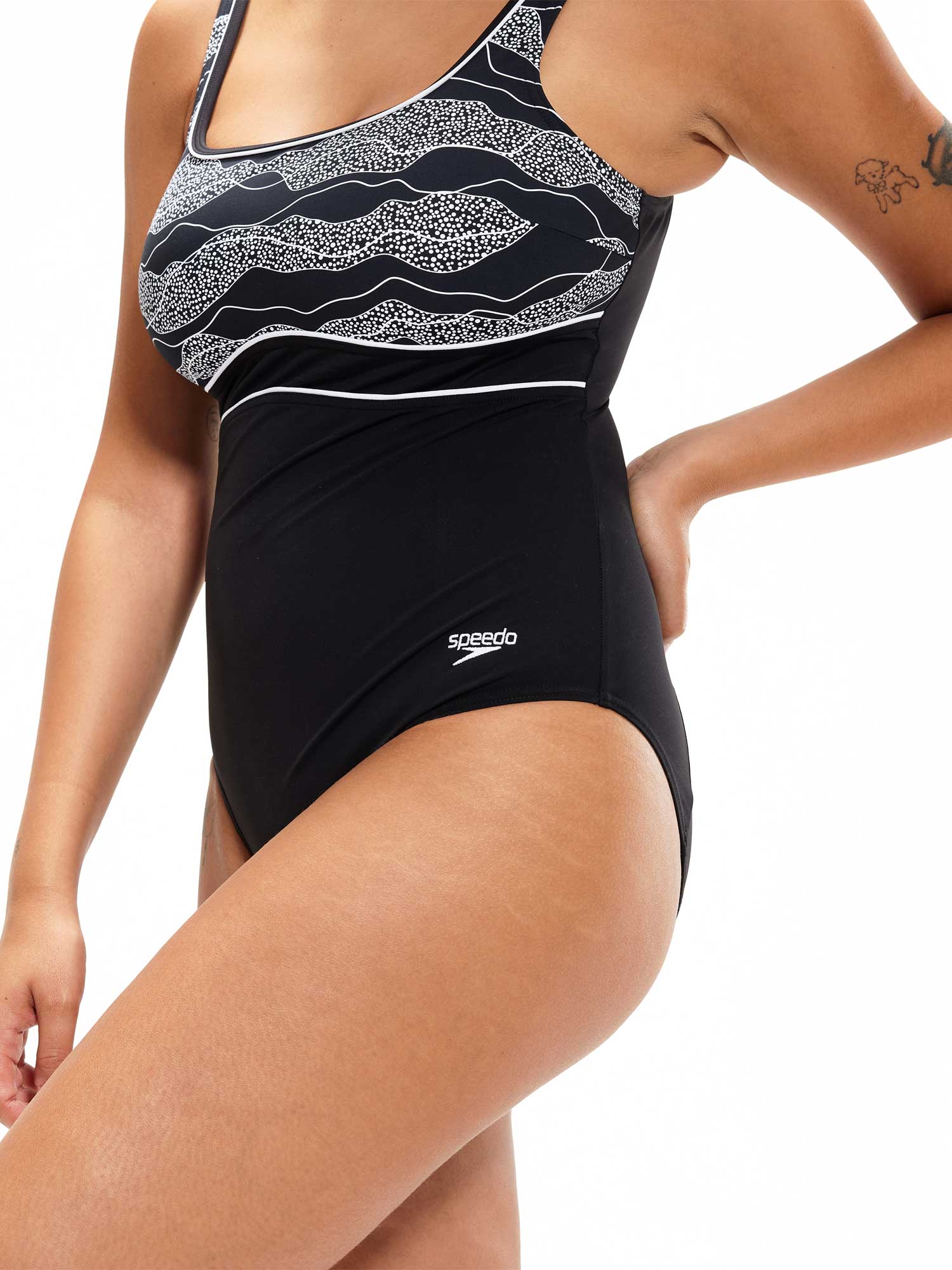 SPEEDO Цял бански WOMENS SHAPING CONTOURECLIPSE PRINTED
