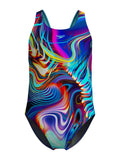 SPEEDO Цял бански GIRLS DIGITAL ALLOVER LEADERBACK