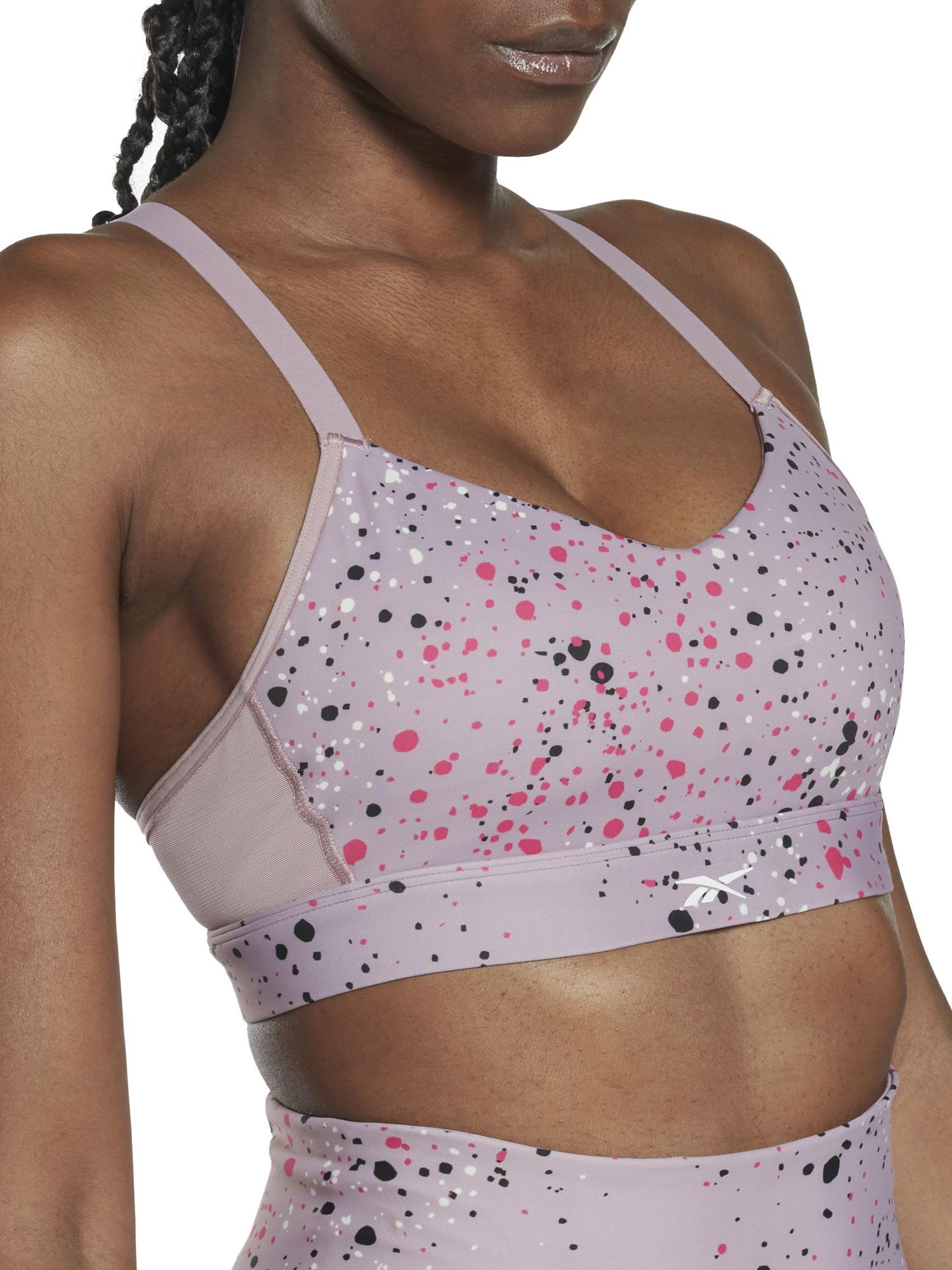 REEBOK Спортен сутиен Lux Multi-Colored Speckle Strappy