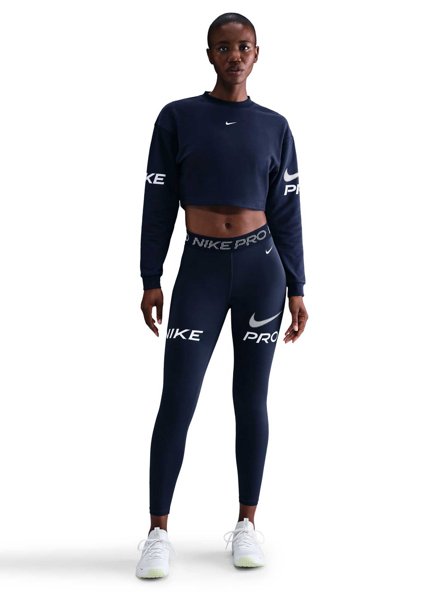 NIKE Блуза W NP DF FLC CREW TT GRX