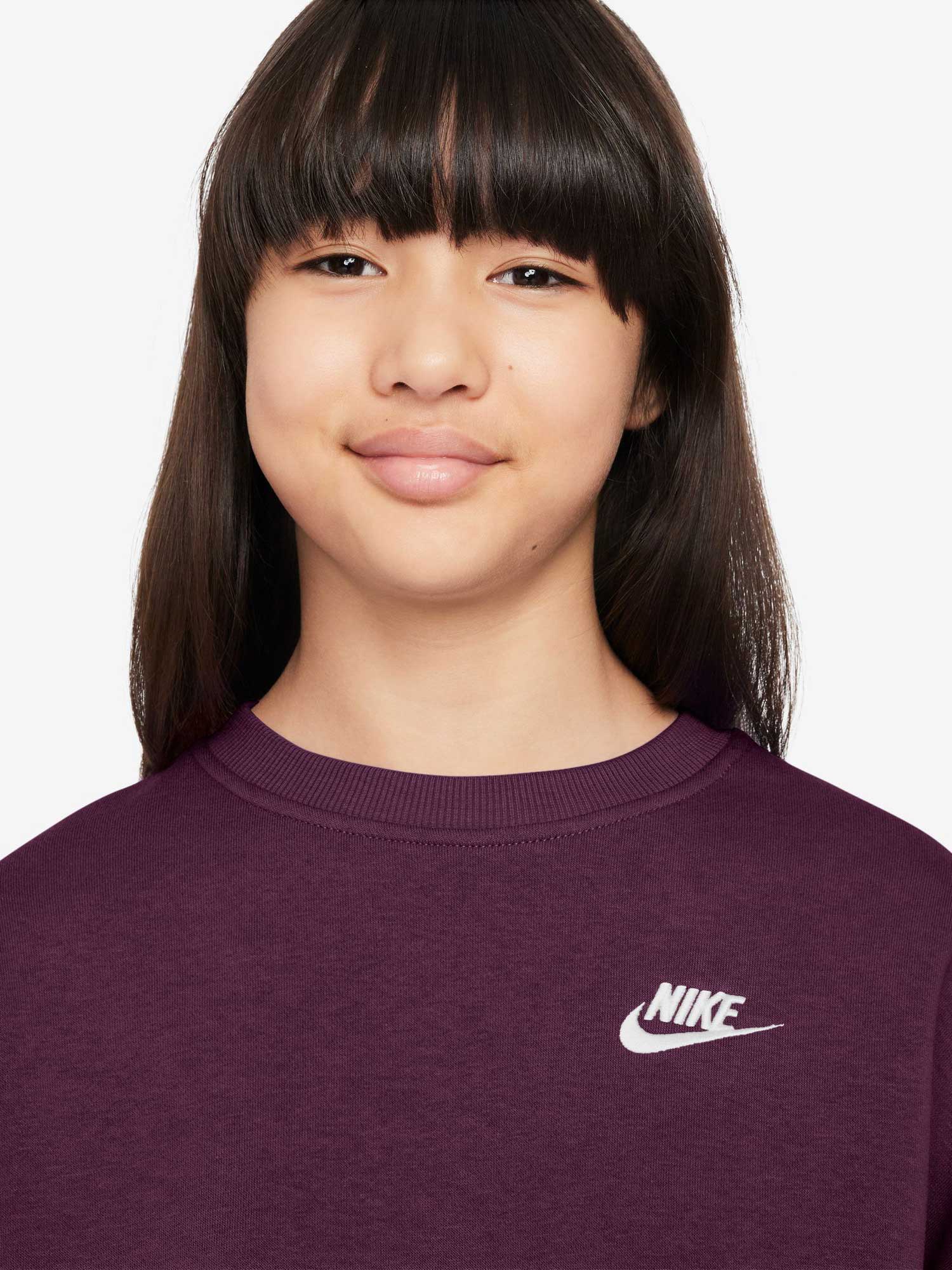 NIKE Блуза G NSW CLUB FLC BXY CRW LBR