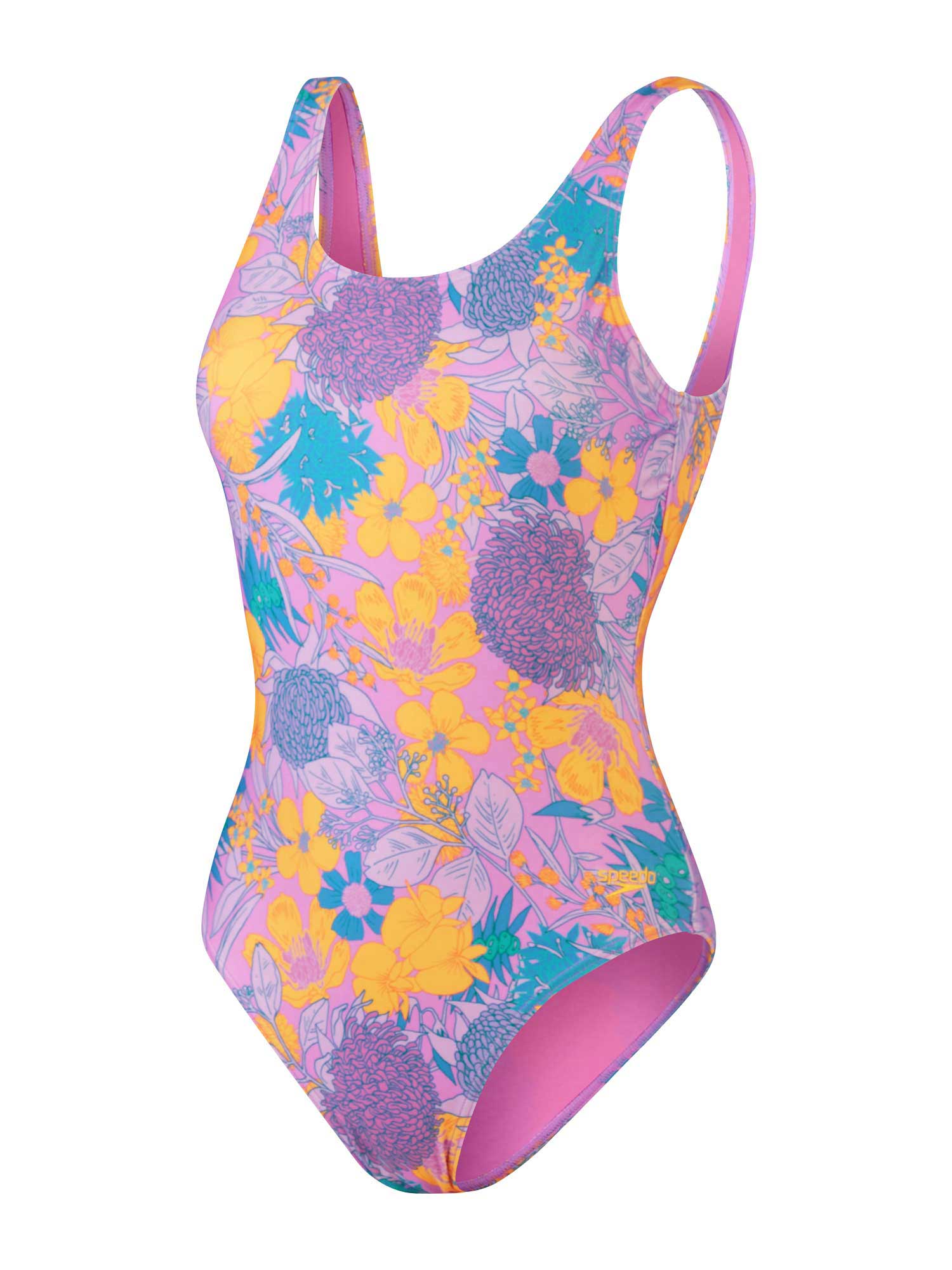 SPEEDO Цял бански WOMENS PRINTED DEEP U-BACK