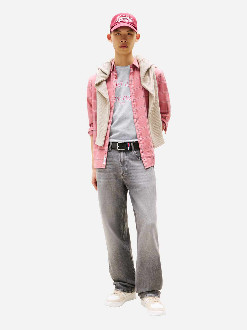 TOMMY JEANS Риза TJM ESSNTL TWILL CHECK REG SHI