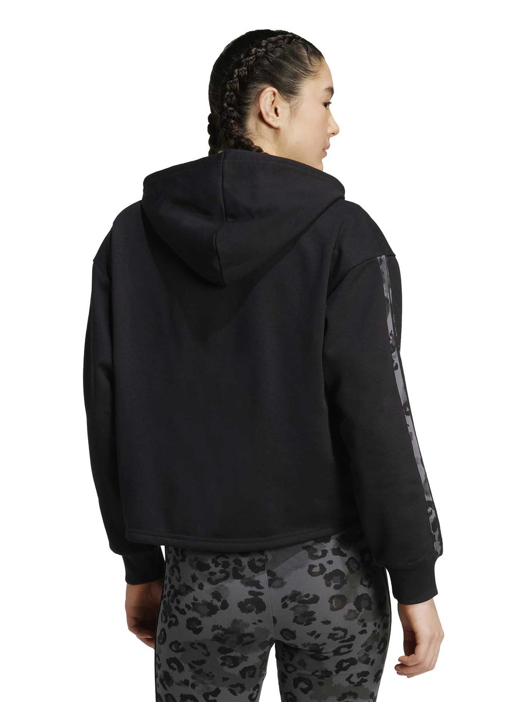 ADIDAS SPORTSWEAR Суитшърт Animal Print 3-Stripes French Terry