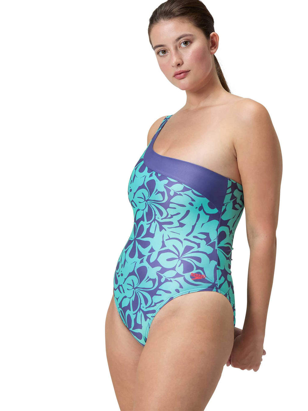 SPEEDO Цял бански WOMENS PRINTED ASYMETRIC