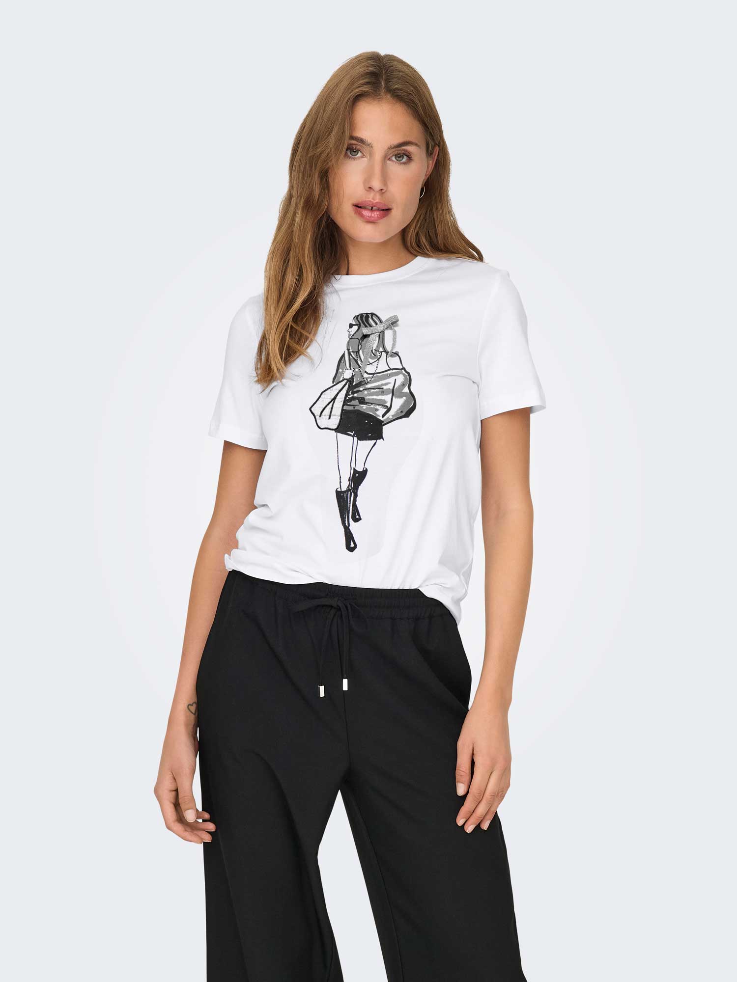 ONLY Тениска ONLEMMA LIFE REG S/S LADY TOP JRS