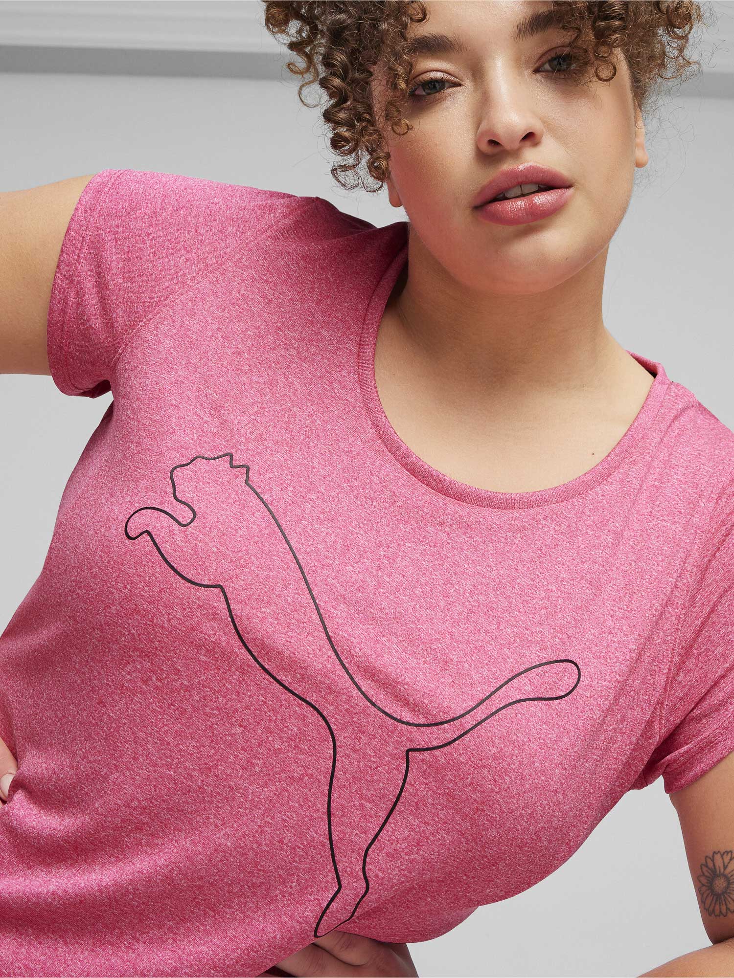 PUMA Тениска PERFORMANCE HEATHER CAT TEE W