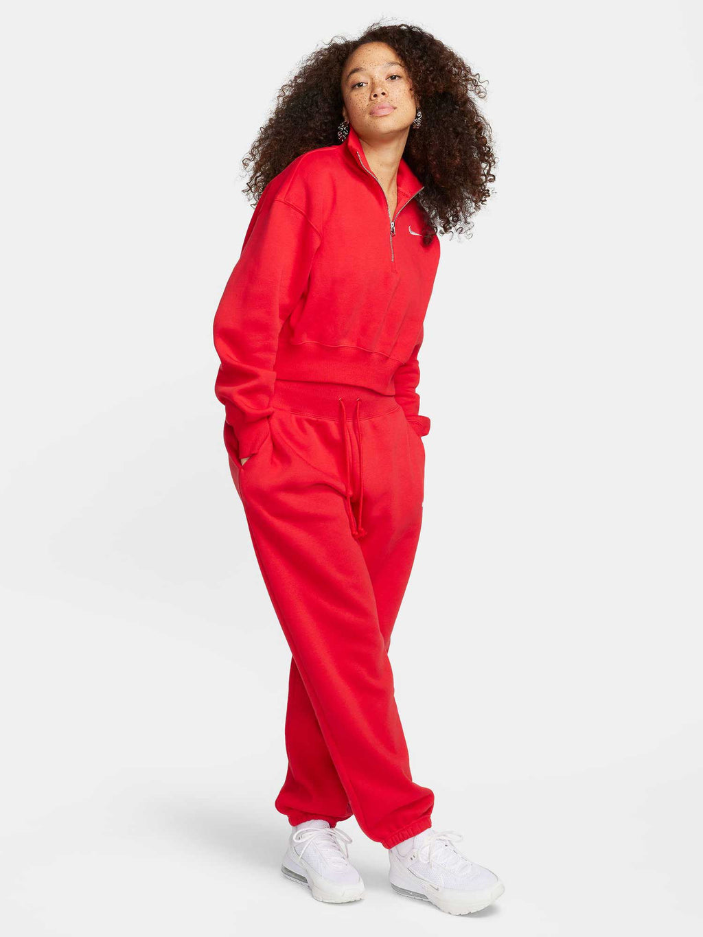 NIKE Блуза W NSW PHNX FLC QZ CROP