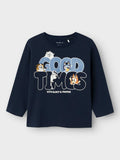 NAME IT Блуза NMMNIELS BLUEY NREG LS TOP BOX SKY